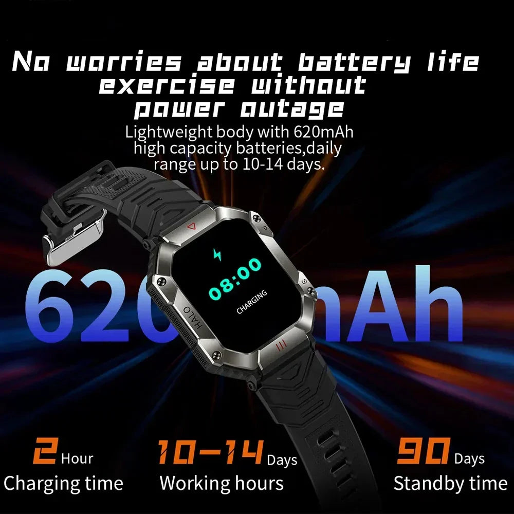 MedWatch™ Invictus Ultra -Watches Ip68 Waterproof Military Healthy Monitor AI Voice Bluetooth Call