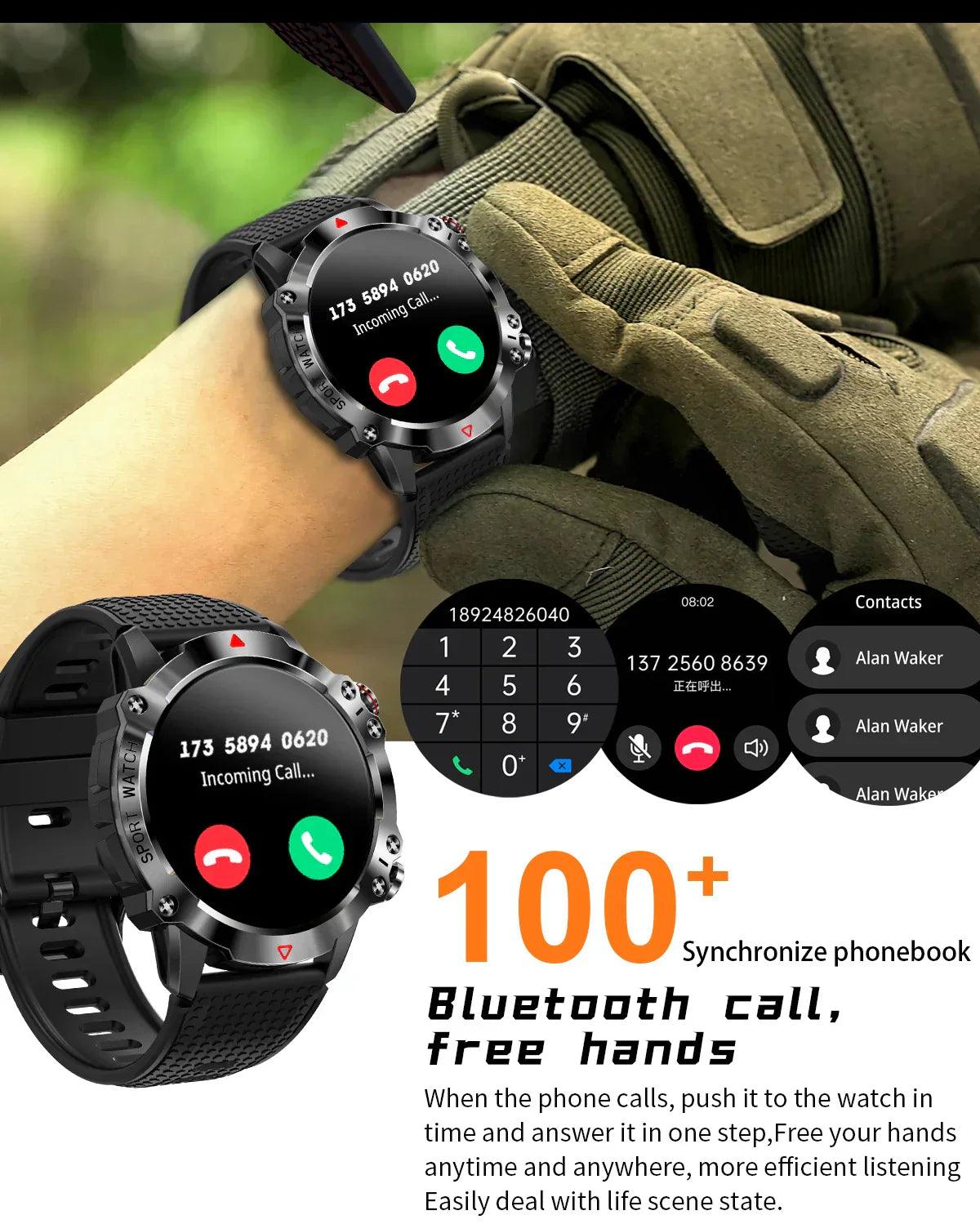 MedWatch™ Vertix - Wireless Calling Smart Watch Men Health Monitoring 450mAh Waterproof Smart Notifications Smart Watch Women