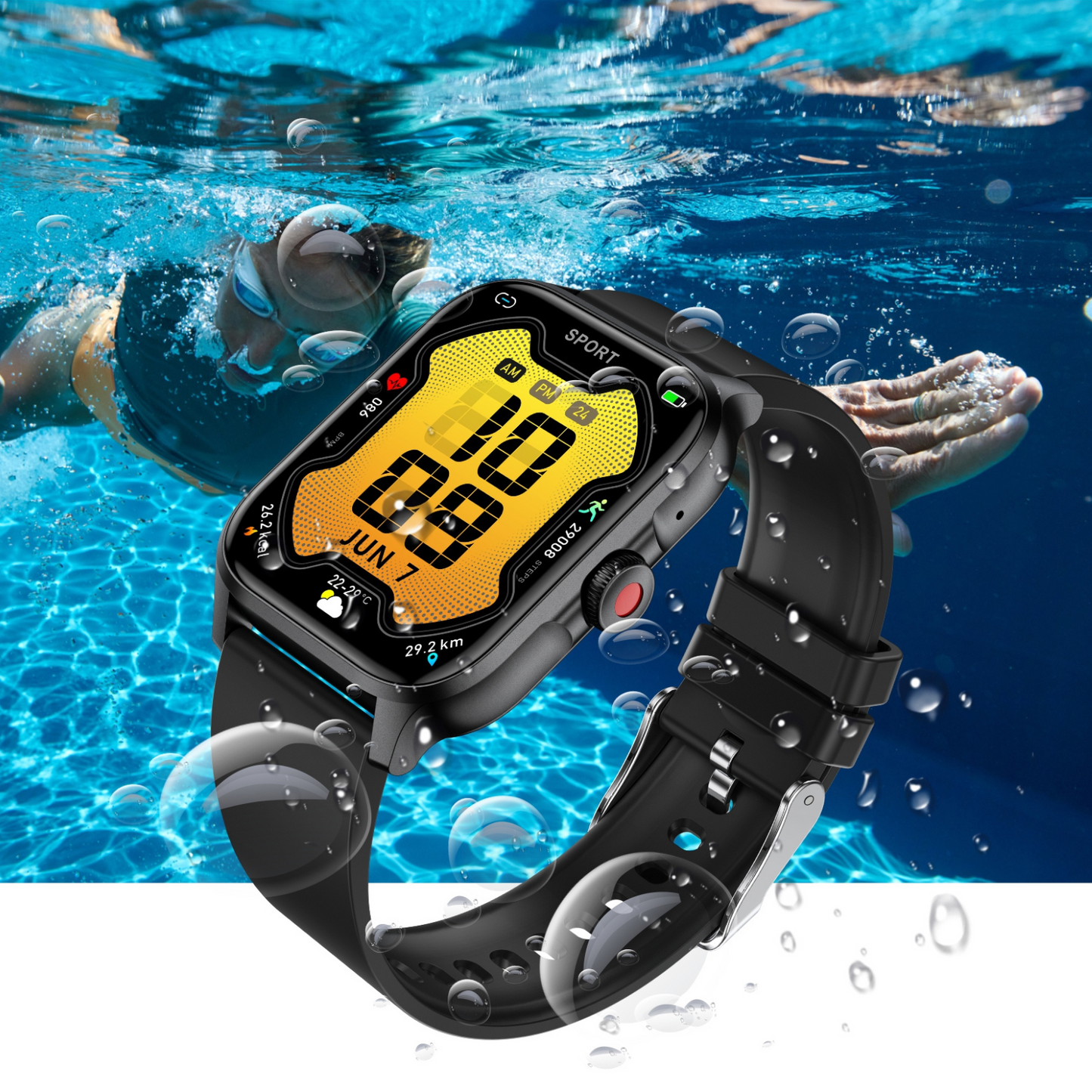 MedWatch™ Amara - Smart Watch 1.85inch Health Monitoring AI Voice Assistant Men Women Fashion Smartwatch Sport Fitness Tracker