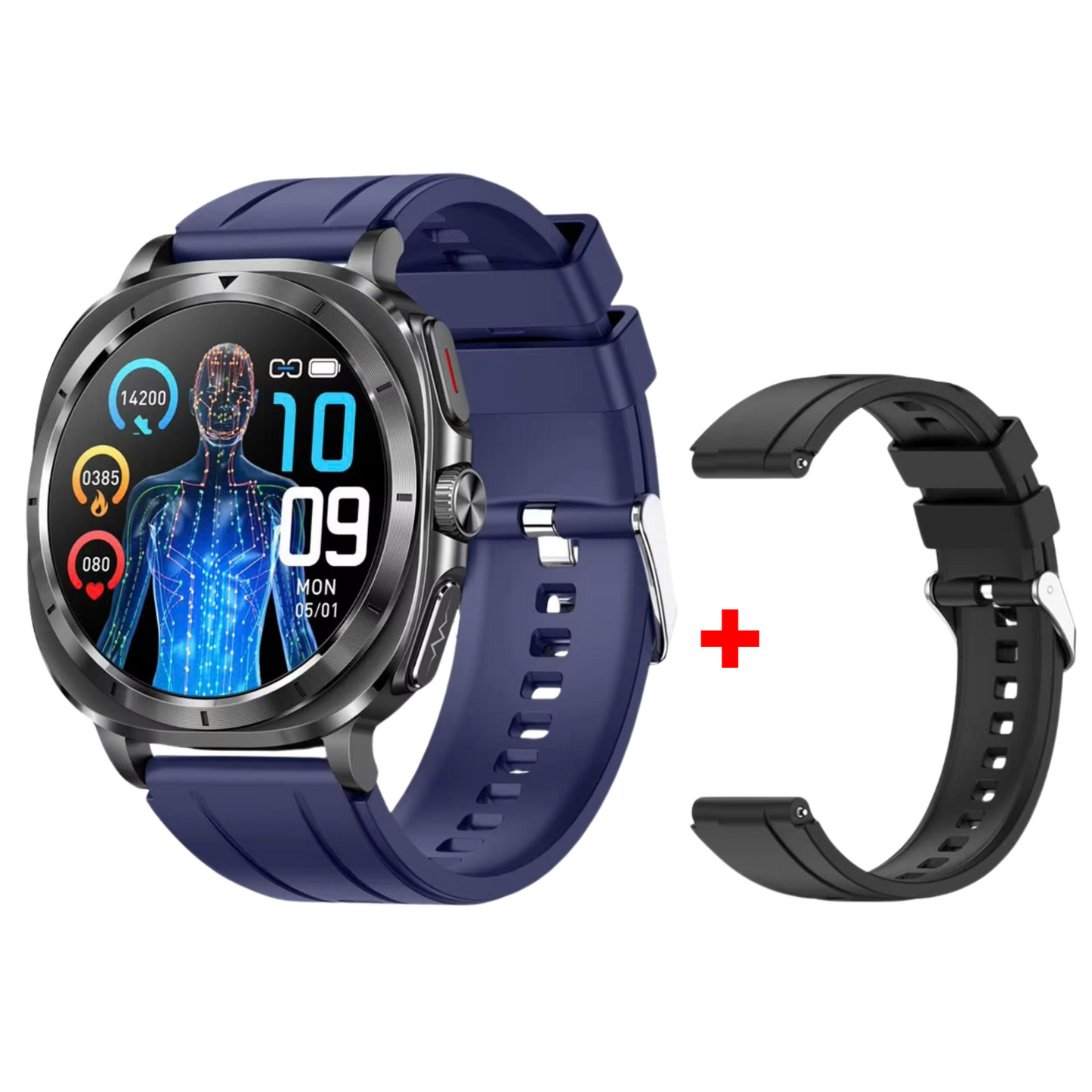 MedWatch™ Fettle - Smart Watch 1.43inch Amoled ECG Health Monitoring Voice Assistant SOS Outdoor Sports Fitness Tracker