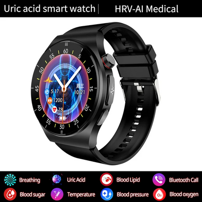 MedWatch™ PulseXplorer - Laser Treatment Smart Watch, Blood Sugar, Lipid and Uric Acid Medical Grade ECG+PPG Health Monitoring
