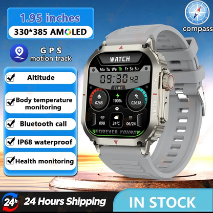 MedWatch™ Regulus - Smart Watch Men AMOLED HD Screen Heart Rate Health Tracker Bluetooth Call IP68
