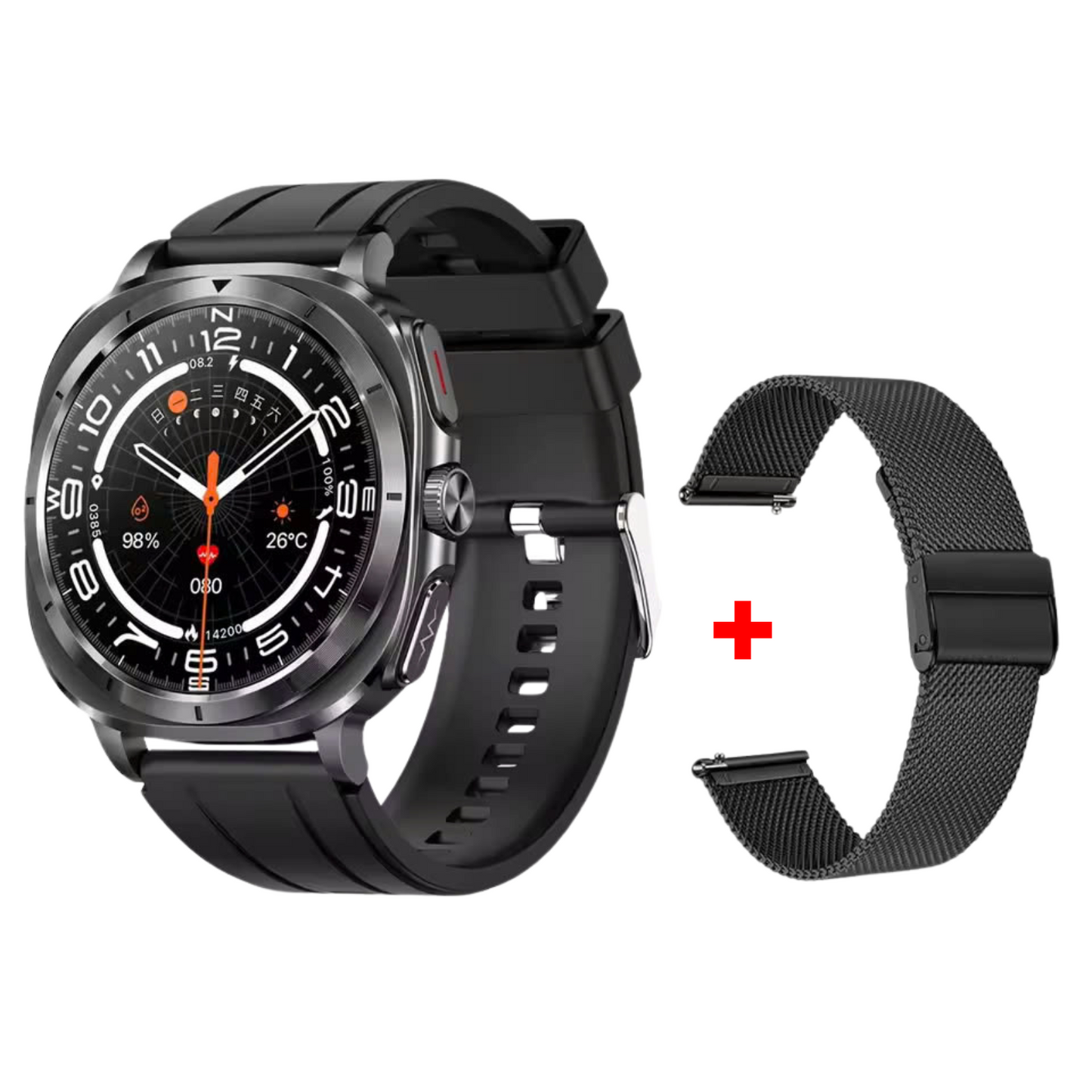 MedWatch™ Fettle - Smart Watch 1.43inch Amoled ECG Health Monitoring Voice Assistant SOS Outdoor Sports Fitness Tracker