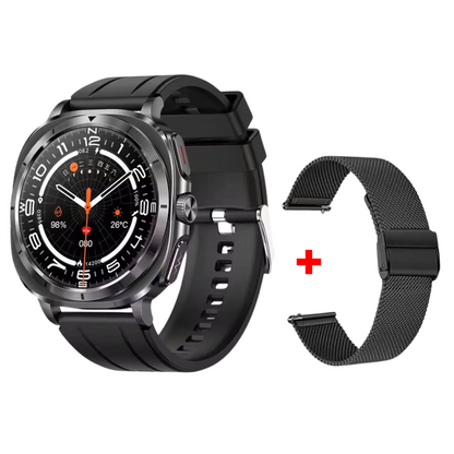MedWatch™ Fettle - Smart Watch 1.43inch Amoled ECG Health Monitoring Voice Assistant SOS Outdoor Sports Fitness Tracker