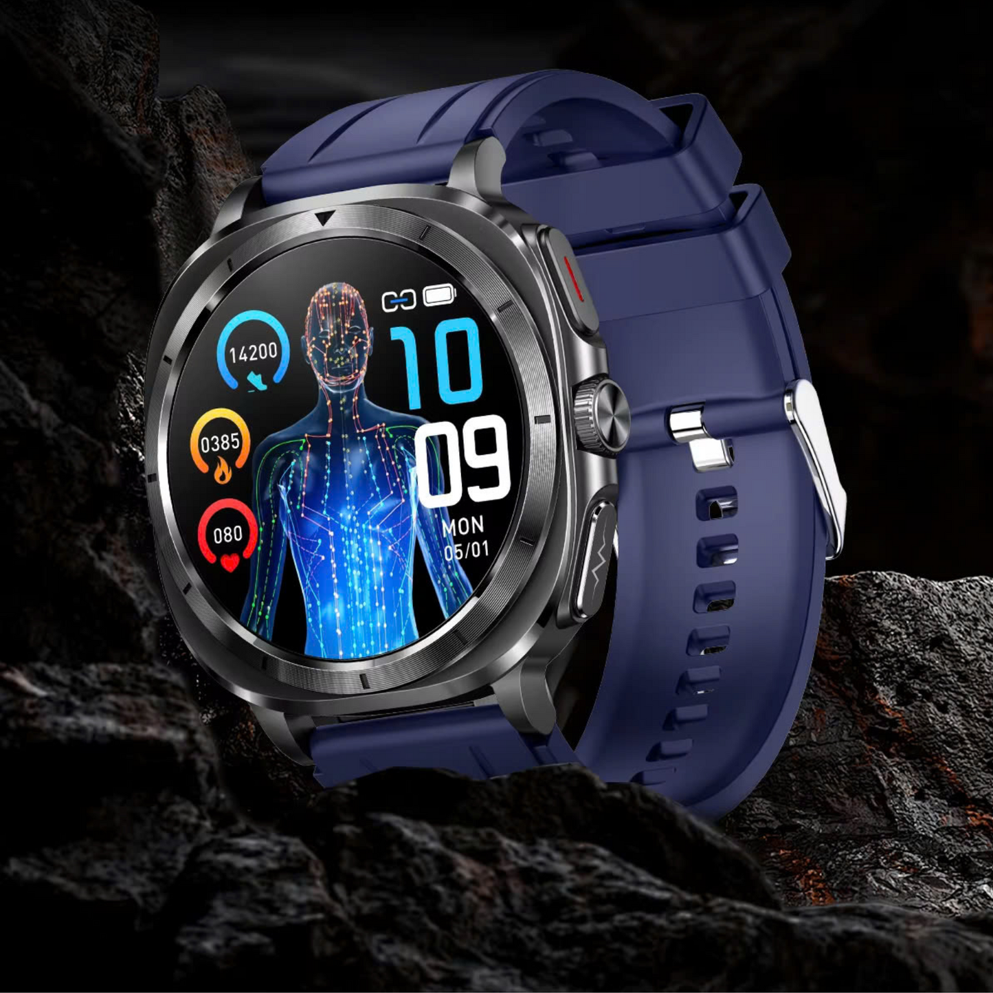 MedWatch™ Fettle - Smart Watch 1.43inch Amoled ECG Health Monitoring Voice Assistant SOS Outdoor Sports Fitness Tracker