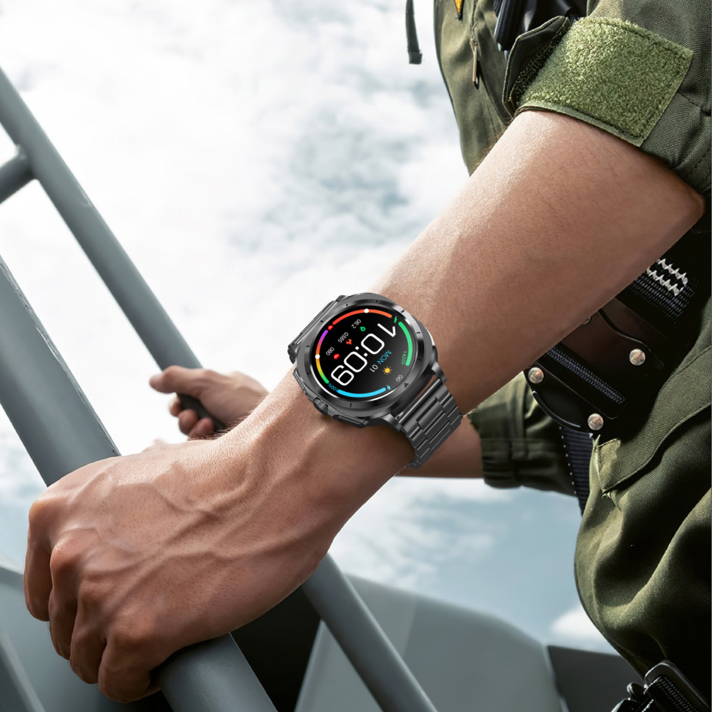 MedWatch™ Fettle - Smart Watch 1.43inch Amoled ECG Health Monitoring Voice Assistant SOS Outdoor Sports Fitness Tracker