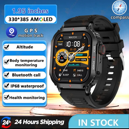 MedWatch™ Regulus - Smart Watch Men AMOLED HD Screen Heart Rate Health Tracker Bluetooth Call IP68