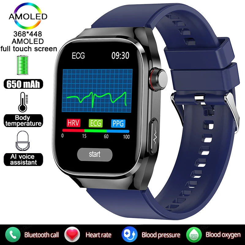 MedWatch™ Lifetrack Ultra - Lipid uric Acid ECG/EKG Blood Sugar Blood Pressure Health Management Smart Watch
