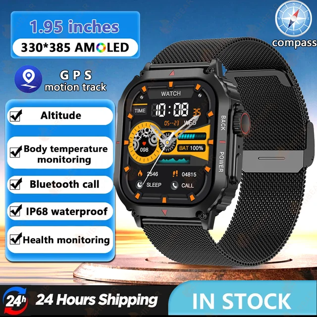 MedWatch™ Regulus - Smart Watch Men AMOLED HD Screen Heart Rate Health Tracker Bluetooth Call IP68