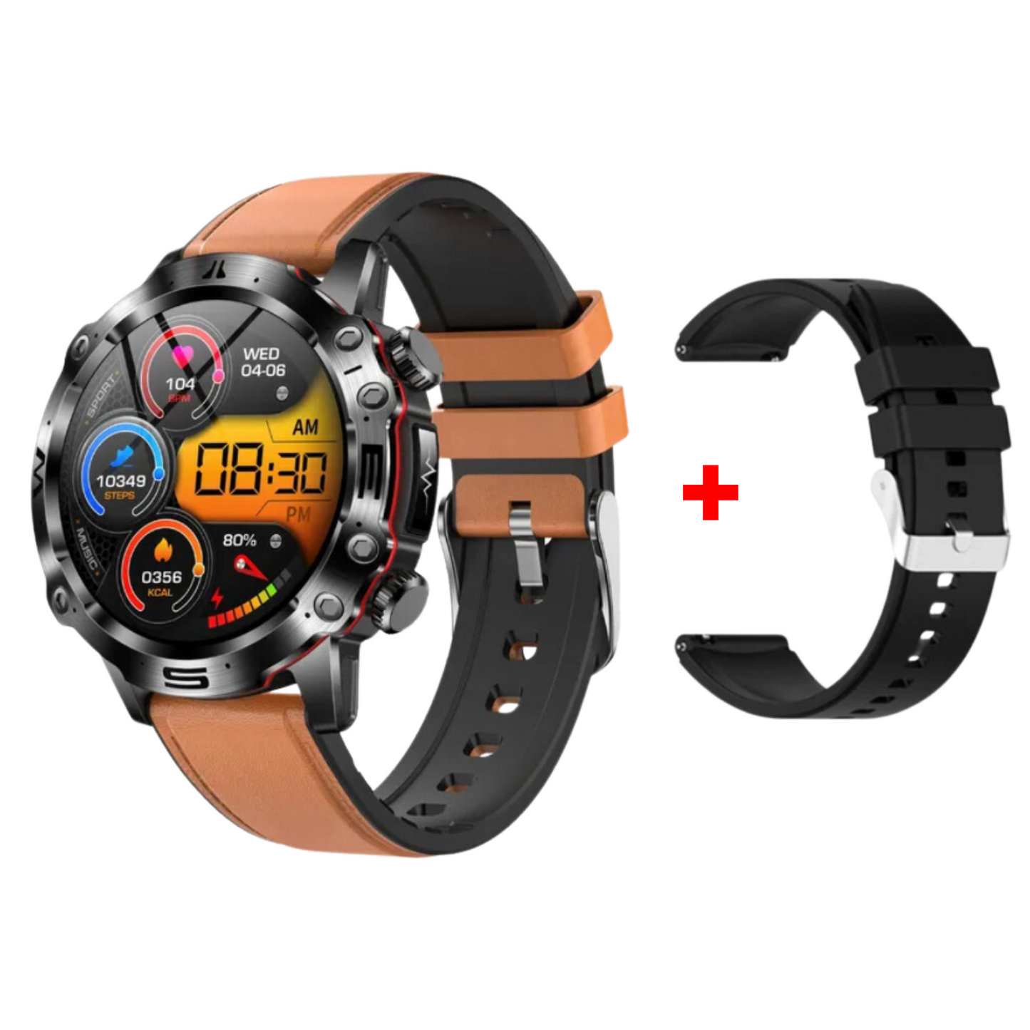 MedWatch™Wellness Pro - ECG/EKG HRV Professional Blood Glucose Blood Pressure Monitoring and Health Smart Watch