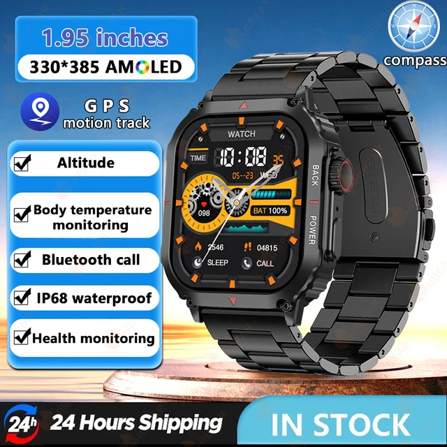 MedWatch™ Regulus - Smart Watch Men AMOLED HD Screen Heart Rate Health Tracker Bluetooth Call IP68