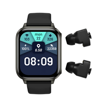 MedWatch™ Unite -Smart Watch With Bluetooth Earphone Waterproof, Touch Big Display Screen Best Relog Inteligente