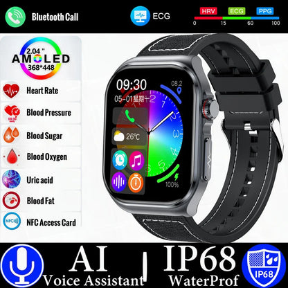 MedWatch™ Versa - New Uric Acid Blood Fat Smartwatch ECG Heart Rate Blood Pressure Blood Glucose Health Monitoring