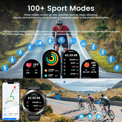 MedWatch™ Vertix - Wireless Calling Smart Watch Men Health Monitoring 450mAh Waterproof Smart Notifications Smart Watch Women