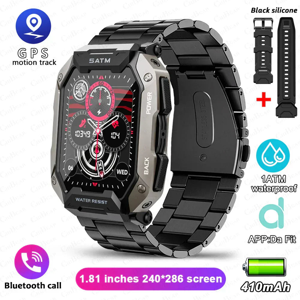 MedWatch™ Force - Smart Watch Men Bluetooth Full Touch Screen 5ATM Waterproof Watches Sports