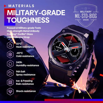 MedWatch™ Navigator -  Voice Calling Smart Watch 1.43 Inch AMOLED Display Hi Fi Phone Calls Military Grade Toughness Watch