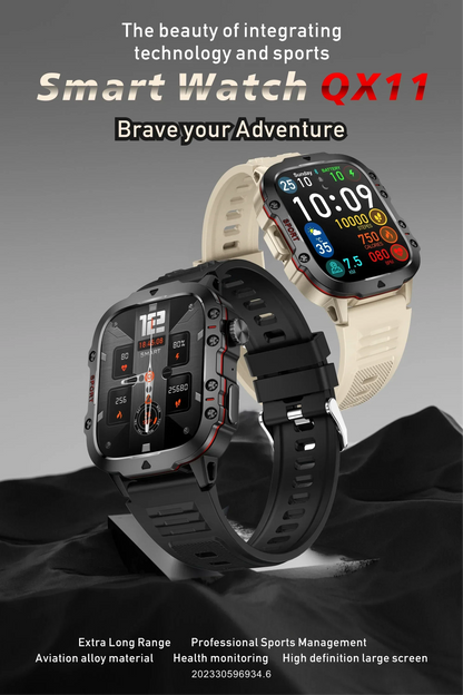 MedWatch™ Apache - New 420mAh large battery outdoor sports men's smartwatch 1.96 inches 240 * 282 multi sport mode 100