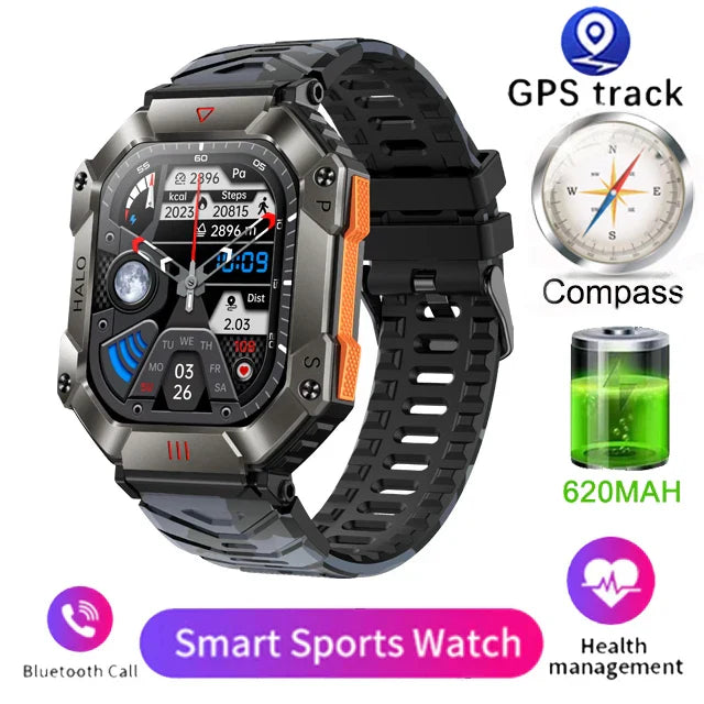 MedWatch™ Invictus Ultra -Watches Ip68 Waterproof Military Healthy Monitor AI Voice Bluetooth Call