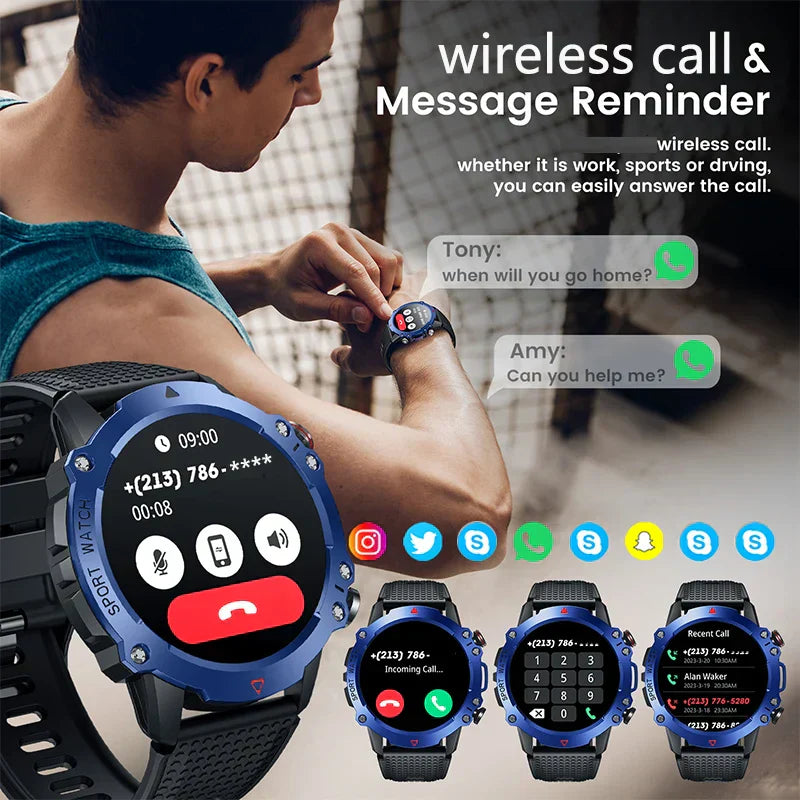 MedWatch™ Vertix - Wireless Calling Smart Watch Men Health Monitoring 450mAh Waterproof Smart Notifications Smart Watch Women