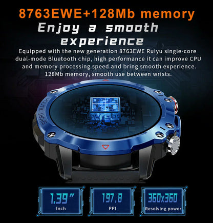 MedWatch™ Vertix - Wireless Calling Smart Watch Men Health Monitoring 450mAh Waterproof Smart Notifications Smart Watch Women