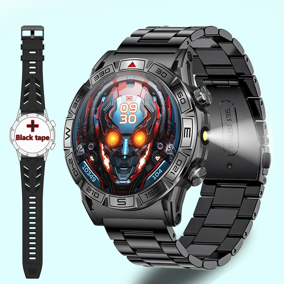 MedWatch™ Shield - Smart Watch Men Altitude Compass GPS Sports 1ATM Waterproof Watch Bluetooth Talk SmartWatches