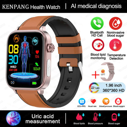 MedWatch™ Gunuine - Lipids Uric Acid Blood Glucose Monitoring Smart Watch, ECG+PPG Fitness Tracker