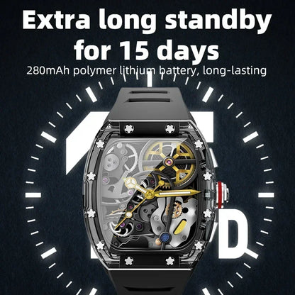 MedWatch™ Totality - New Transparent Smart Watch Men NFC Bluetooth Call Heart Rate Blood Oxygen Health Monitor