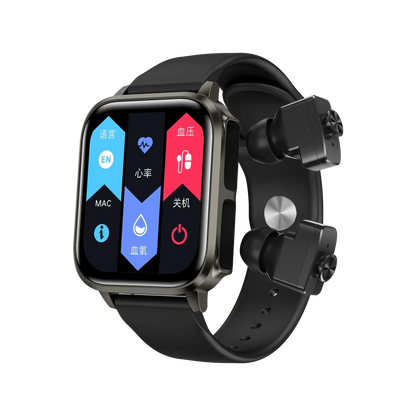 MedWatch™ Unite -Smart Watch With Bluetooth Earphone Waterproof, Touch Big Display Screen Best Relog Inteligente