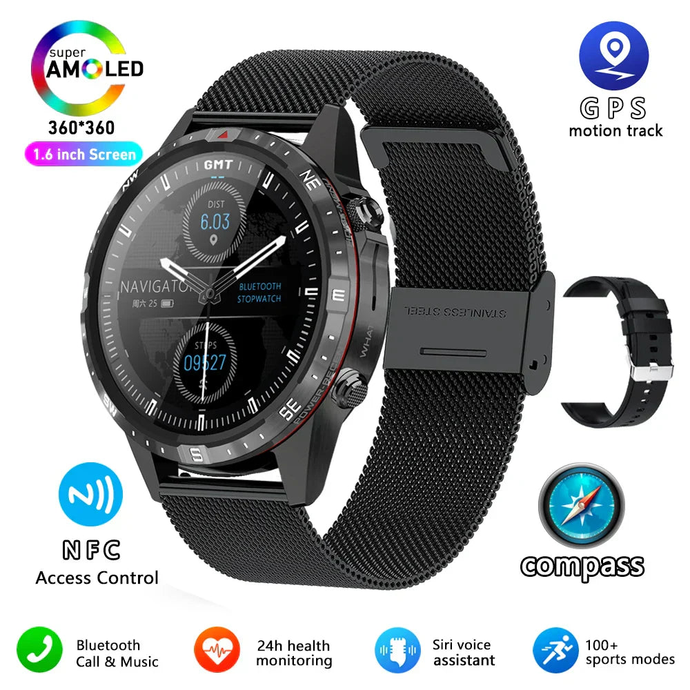 MedWatch™ Aspire - New GPS Smart Watch, GT4 Pro, Blood Sugar Smartwatch
