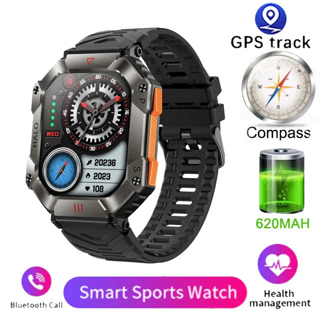 MedWatch™ Invictus Ultra -Watches Ip68 Waterproof Military Healthy Monitor AI Voice Bluetooth Call