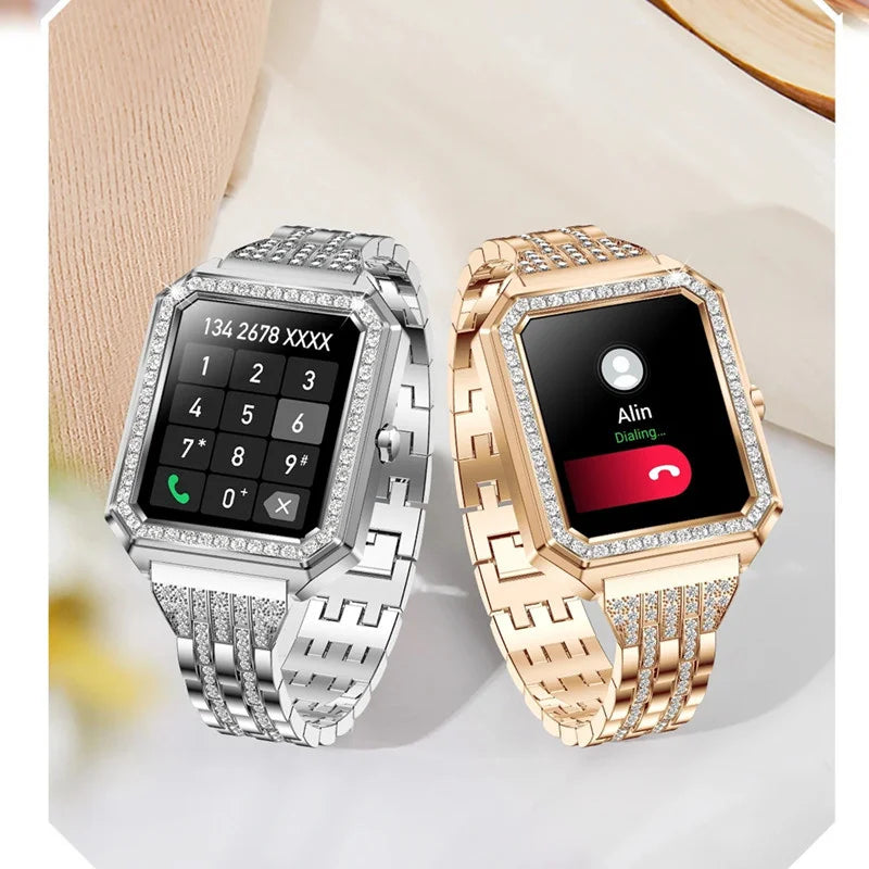 MedWatch™ Aquamarine - Smart Watch Ladies Bluetooth Call Health Monitor Blood Pressure Fitness Tracker For Women