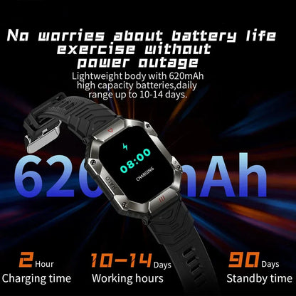 MedWatch™ Invictus Ultra -Watches Ip68 Waterproof Military Healthy Monitor AI Voice Bluetooth Call