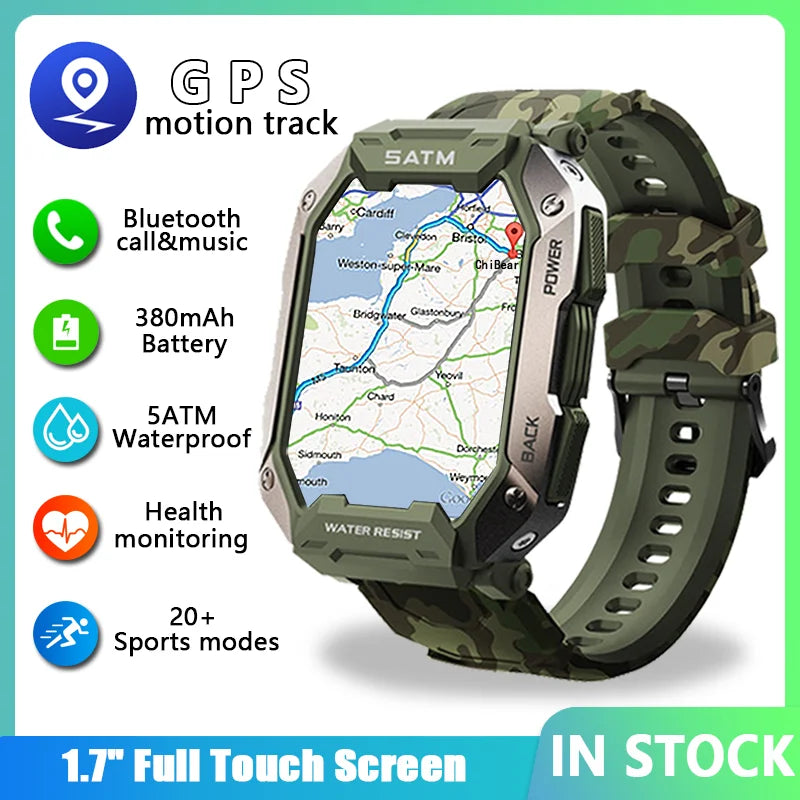 MedWatch™ Force - Smart Watch Men Bluetooth Full Touch Screen 5ATM Waterproof Watches Sports