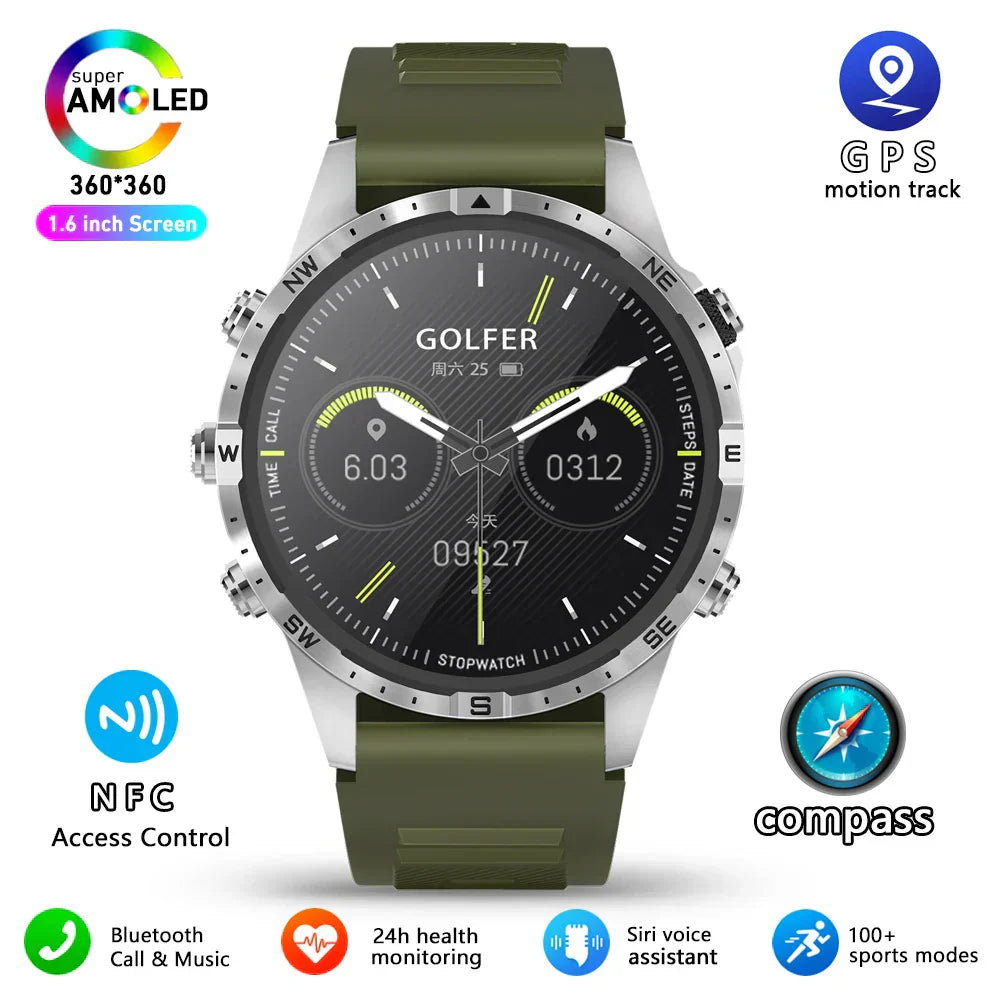 MedWatch™ Aspire - New GPS Smart Watch, GT4 Pro, Blood Sugar Smartwatch