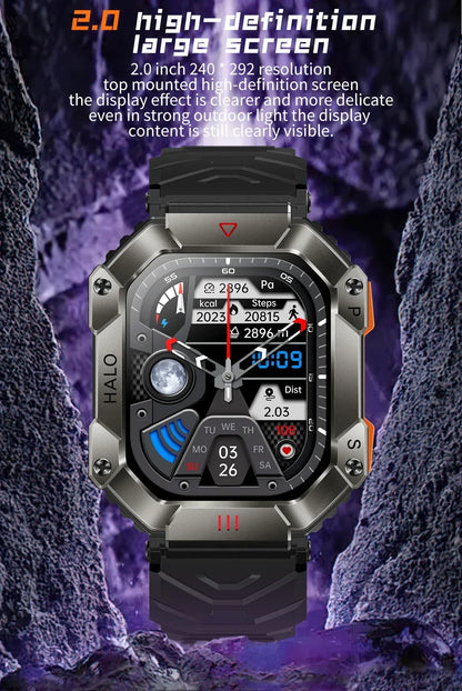 MedWatch™ Invictus Ultra -Watches Ip68 Waterproof Military Healthy Monitor AI Voice Bluetooth Call