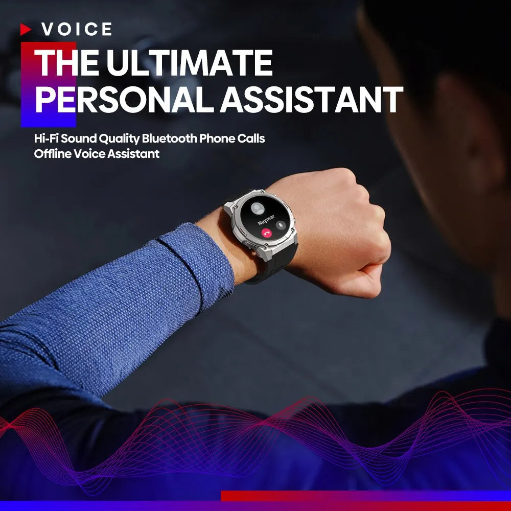 MedWatch™ Navigator -  Voice Calling Smart Watch 1.43 Inch AMOLED Display Hi Fi Phone Calls Military Grade Toughness Watch