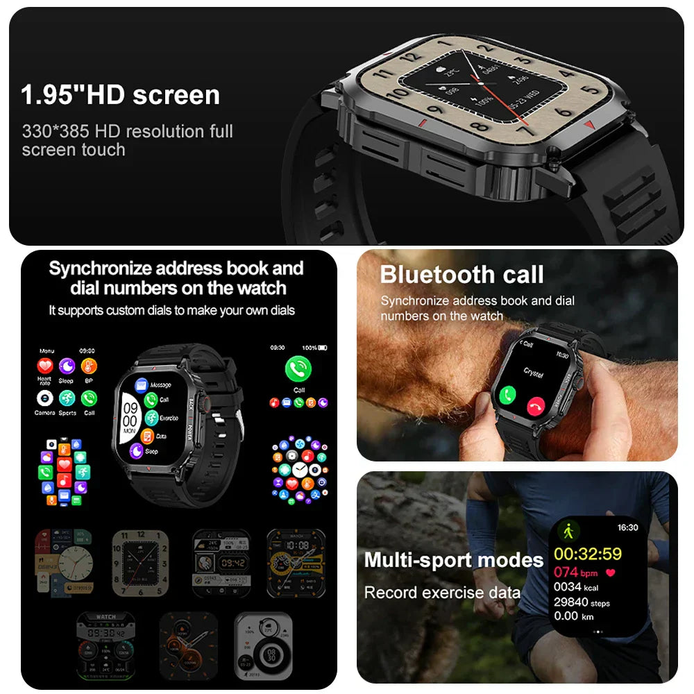 MedWatch™ Regulus - Smart Watch Men AMOLED HD Screen Heart Rate Health Tracker Bluetooth Call IP68