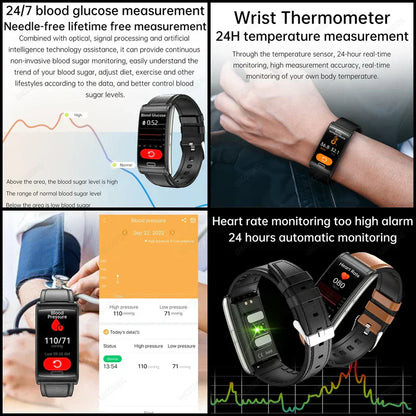 MedWatch™ Monitor Pro - Smart Watch ECG+PTT Blood Pressure Heart Rate Monitor Health Smart Bracelet
