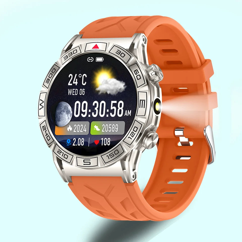 MedWatch™ Shield - Smart Watch Men Altitude Compass GPS Sports 1ATM Waterproof Watch Bluetooth Talk SmartWatches