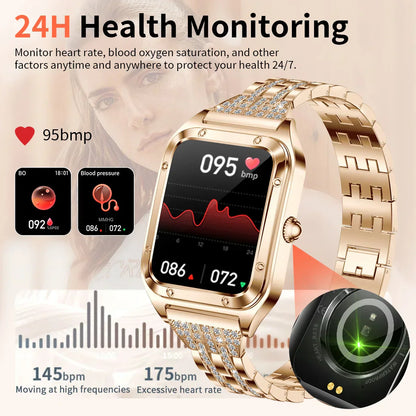 MedWatch™ Tender - Smart Watch Woman Sport Fitnes AI Voice Control Full Touch Bracelet Bluetooth Call Waterproof