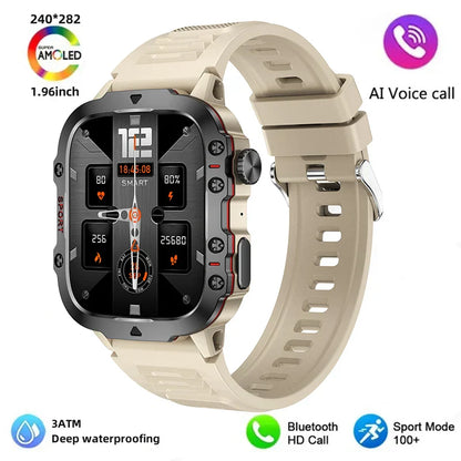 MedWatch™ Apache - New 420mAh large battery outdoor sports men's smartwatch 1.96 inches 240 * 282 multi sport mode 100