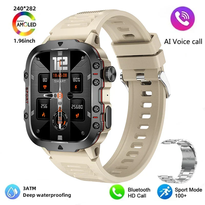 MedWatch™ Apache - New 420mAh large battery outdoor sports men's smartwatch 1.96 inches 240 * 282 multi sport mode 100