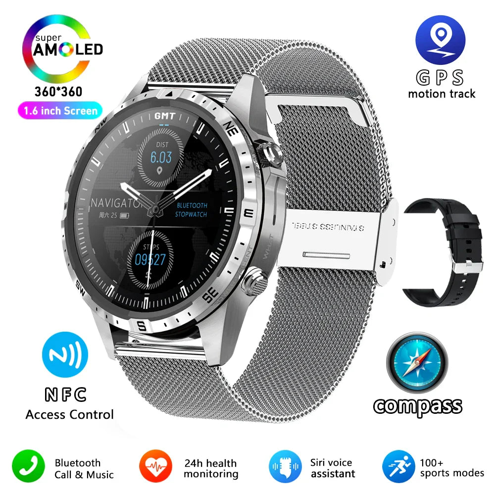 MedWatch™ Aspire - New GPS Smart Watch, GT4 Pro, Blood Sugar Smartwatch