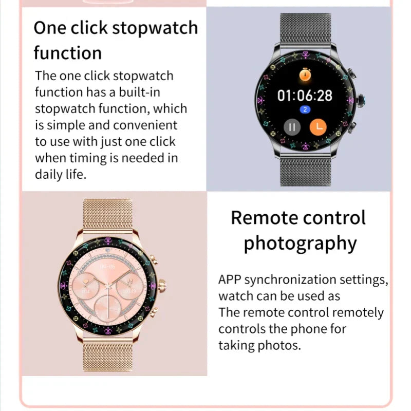 MedWatch™ Iconic - Smartwatch Women GPS Movement Track Voice Assistant Heart Rate Monitor