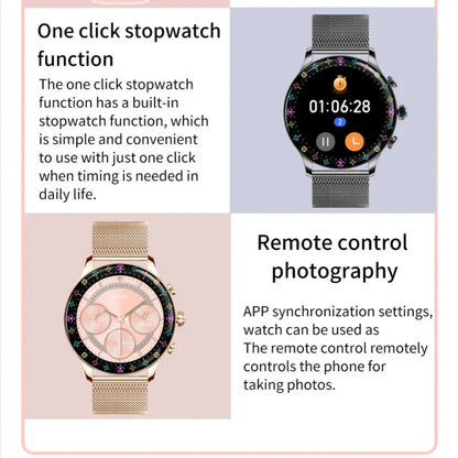 MedWatch™ Iconic - Smartwatch Women GPS Movement Track Voice Assistant Heart Rate Monitor