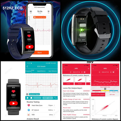 MedWatch™ Monitor Pro - Smart Watch ECG+PTT Blood Pressure Heart Rate Monitor Health Smart Bracelet