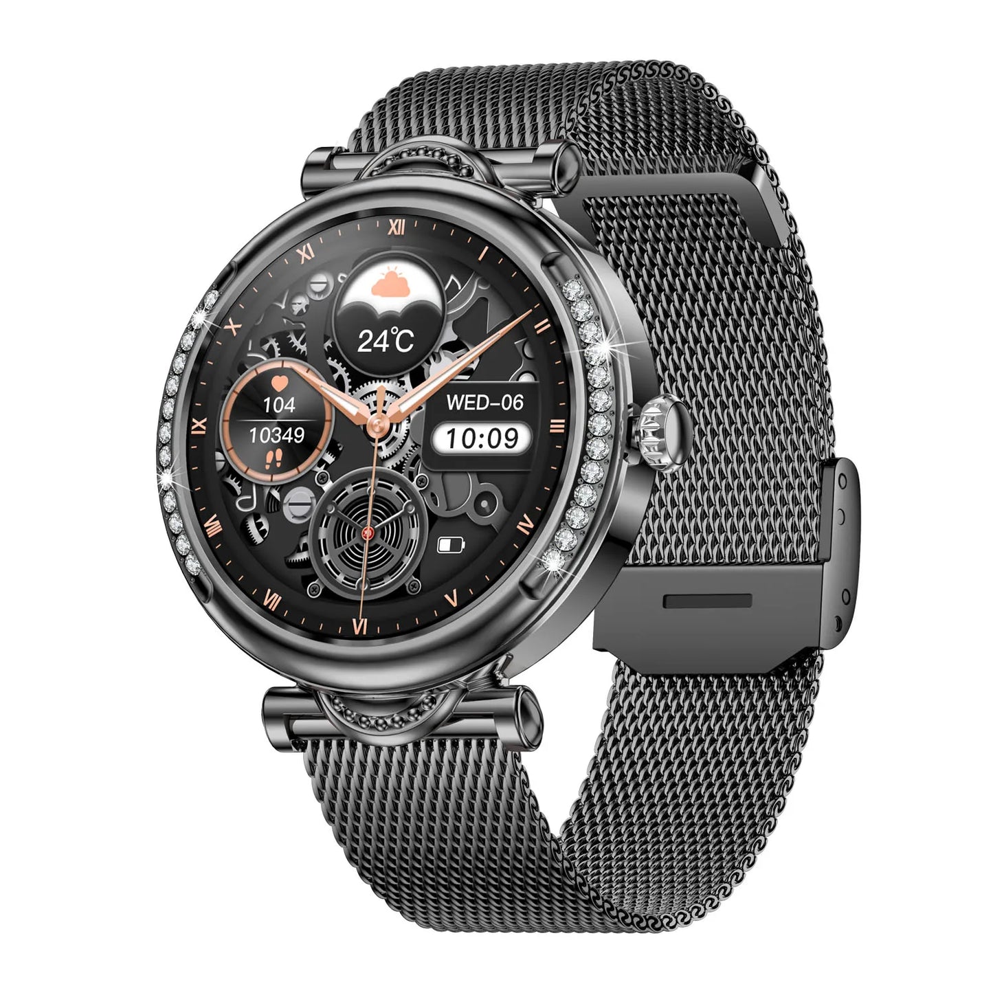 MedWatch™ Aurora - Fashion Smart Watch for Women Lady Health Monitoring 1.27inch Screen IP67 Waterproof BT Calling