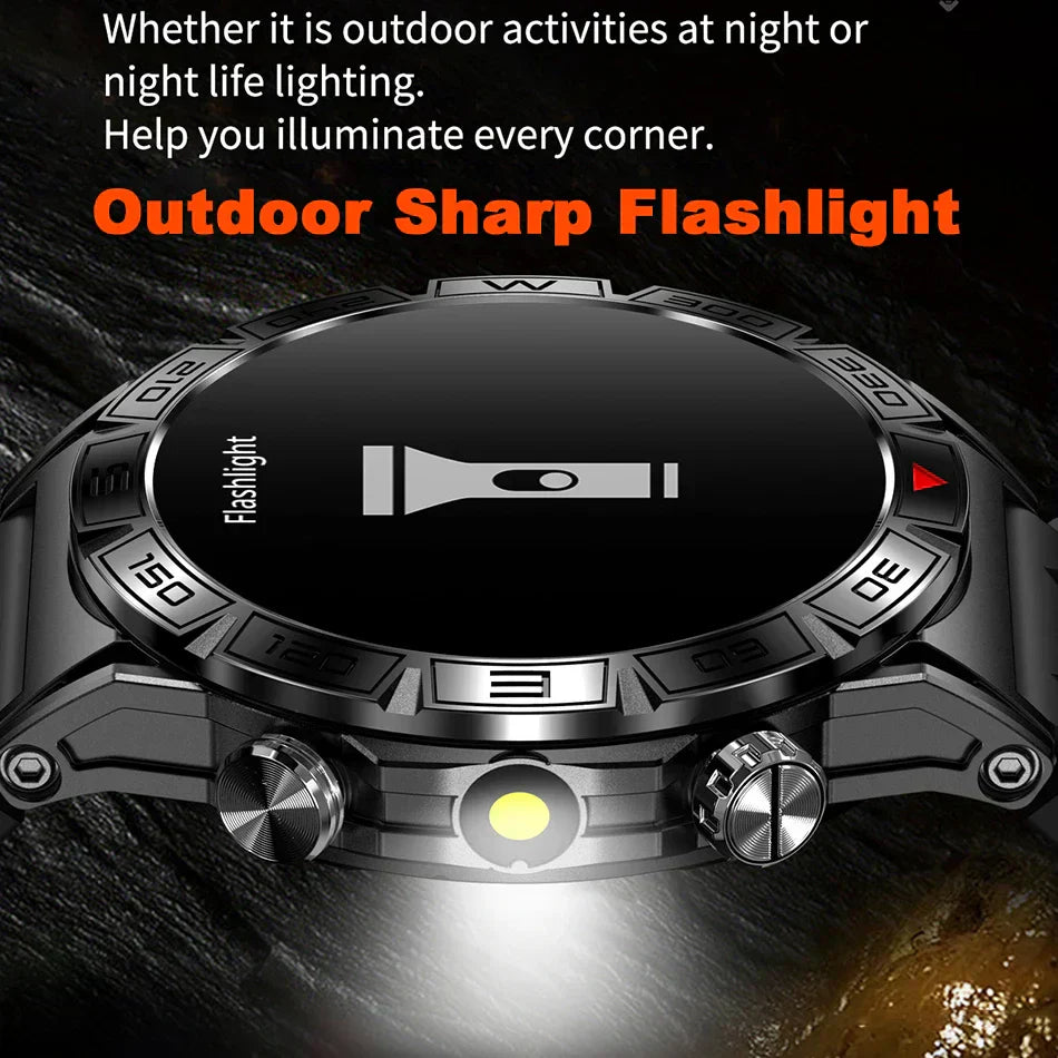 MedWatch™ Shield - Smart Watch Men Altitude Compass GPS Sports 1ATM Waterproof Watch Bluetooth Talk SmartWatches