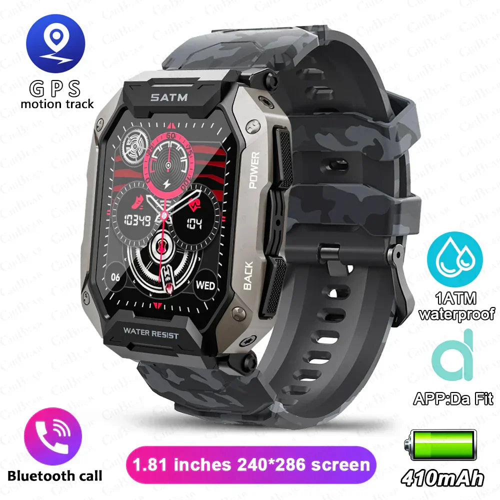 MedWatch™ Force - Smart Watch Men Bluetooth Full Touch Screen 5ATM Waterproof Watches Sports