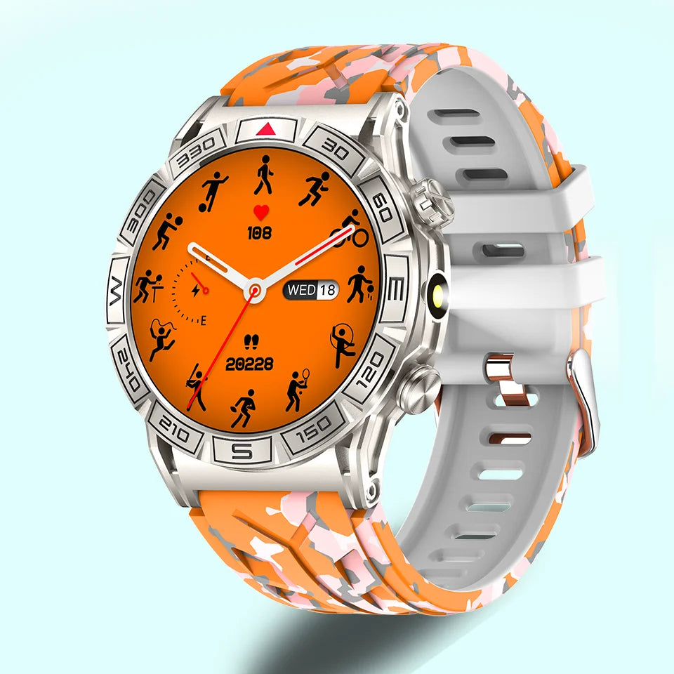 MedWatch™ Shield - Smart Watch Men Altitude Compass GPS Sports 1ATM Waterproof Watch Bluetooth Talk SmartWatches